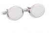 Great Quality Rhodium Plated Oval Cufflinks Great Quality Rhodium Plated Oval Cufflinks