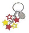 Metal Keyring with Star Charms & Engraving Tag (KEY18) Metal Keyring with Star Charms & Engraving Tag (KEY18)
