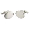 *NEW* Brushed Chrome Oval Premium Design Cufflinks (CUFF10) *NEW* Brushed Chrome Oval Premium Design Cufflinks (CUFF10)