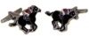 *New* Black Race Horse Rhodium Plated Cufflinks (NCUFF15) *New* Black Race Horse Rhodium Plated Cufflinks (NCUFF15)
