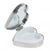 Nickel plated heart pill box (GG55) Nickel plated heart pill box (GG55)
