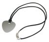 GG36N Polished stainless steel guitar plectrum necklace GG36N Polished stainless steel guitar plectrum necklace