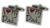 I Love my Dad Novelty Cufflinks (NCUFF1) I Love my Dad Novelty Cufflinks (NCUFF1)