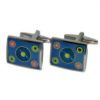 Blue 'funky circles' Cufflinks (NCUFF57) Blue 'funky circles' Cufflinks (NCUFF57)