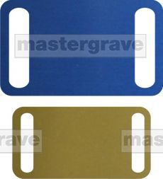 Collar tags available in blue, gold and stainless steel.