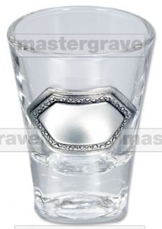 Shot Glass with Pewter Engraving Panel Mastergrave engravable gifts