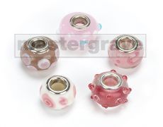 Mixed Pack of Pink Beads to fit Flaunt and Ogle Bracelets (OE4) 