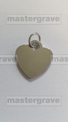 Silver Plated Heart Tags to fit Charm Bead Bracelets PK5 (OE13) 