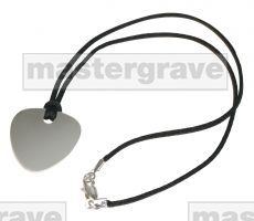 GG36N Polished stainless steel guitar plectrum necklace