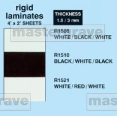 Rigid Traffolyte Sheets white/black/white,black/white/black,white/red/white