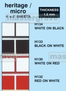 Micro laminate in White on Black,Black on White,White on Red,Red on White